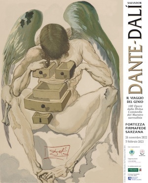 locandina della mostra su dalì alla fortezza di firmafede